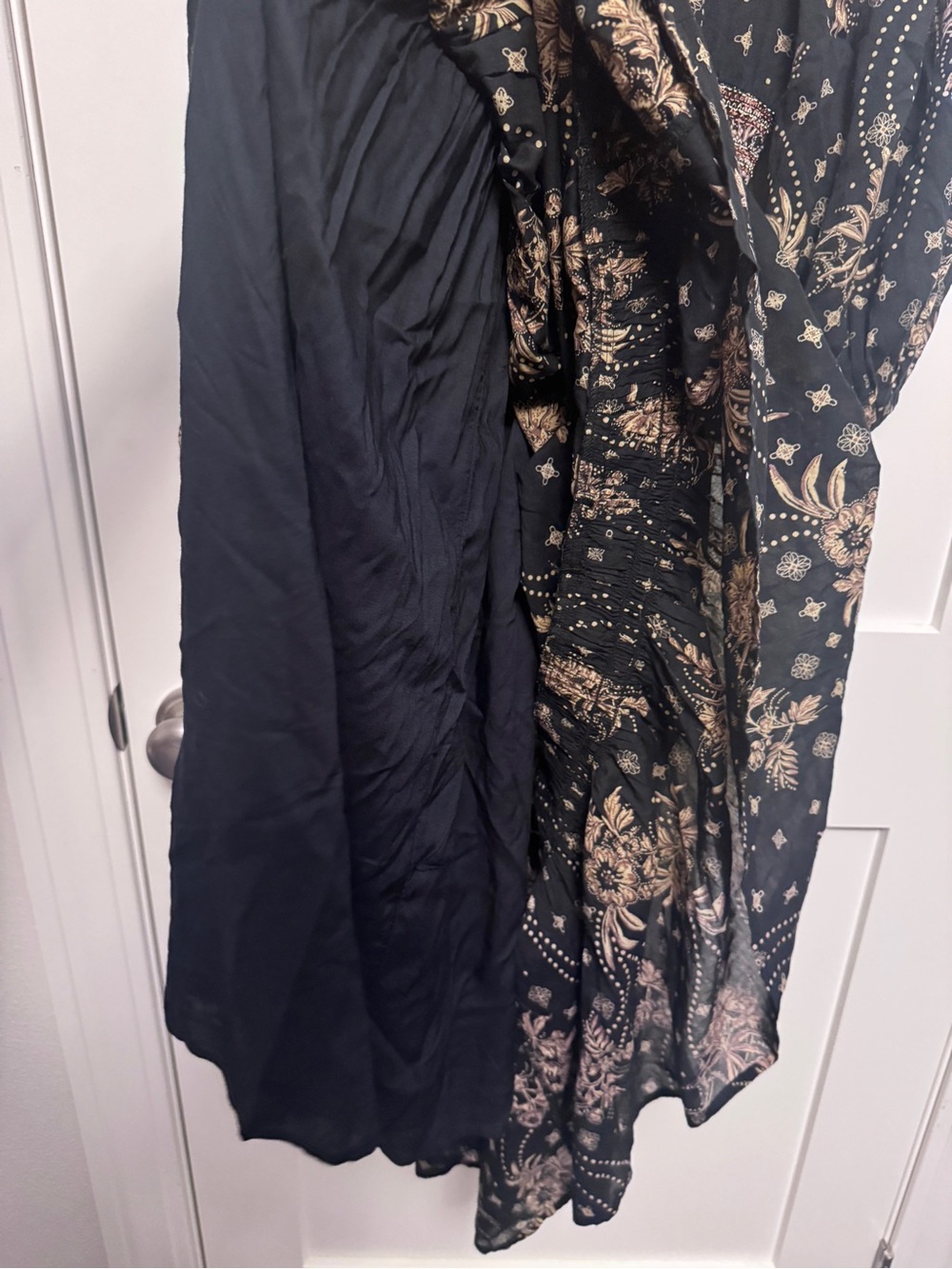 Free People Boho Golden Hour Maxi Dress Black Combo Small NWT - Picture 12 of 15